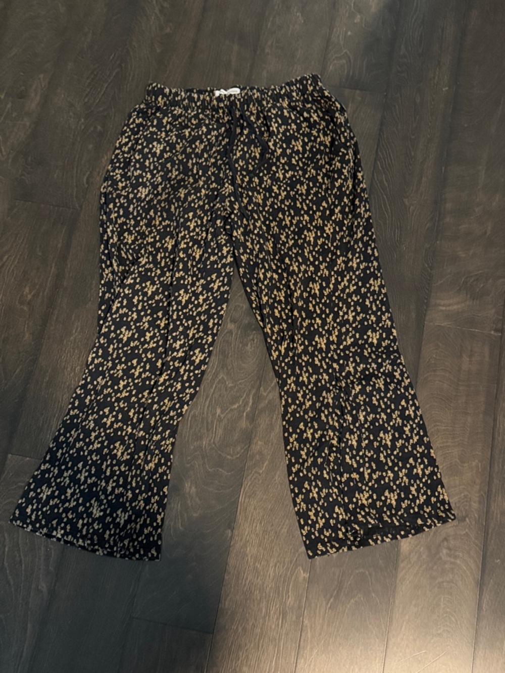 Urban Outfitters Black Pants with Tan Spot Print